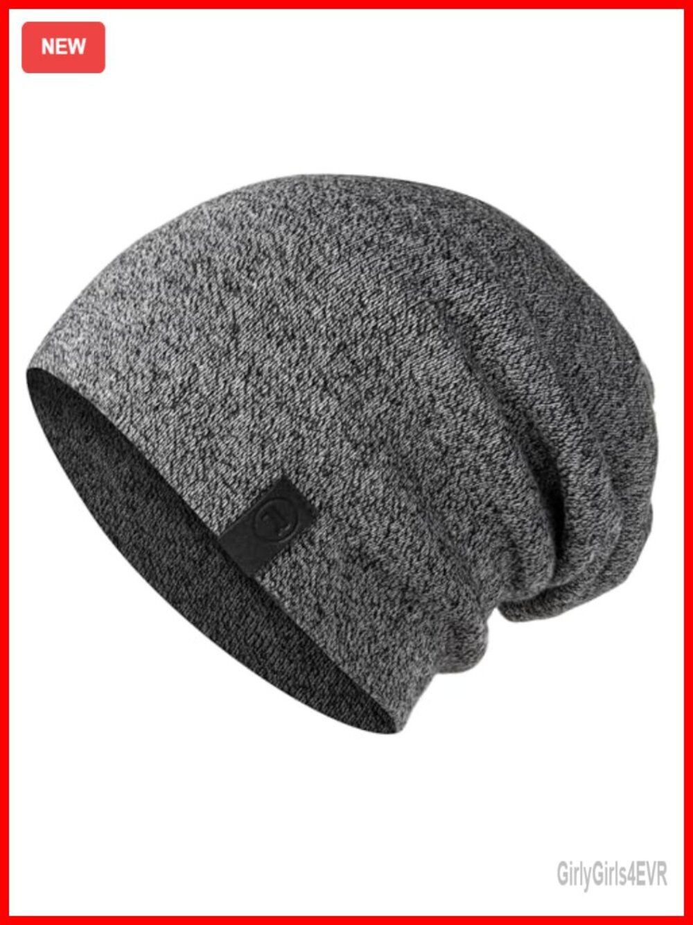 Soft Cotton Slouchy Beanie Hat - Stretchy Fine Knit Skull Cap